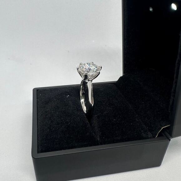 Moissanite Diamond Engagement Ring 5 Ct Wedding 6 Prong GRA Certified 18K Size 6 - Picture 11 of 12